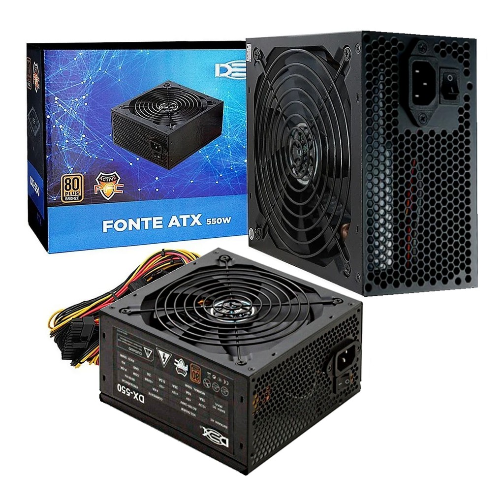 Fonte ATX 1050W Real PFC Ativo 80 Plus Silver Gamemax Semi Modular