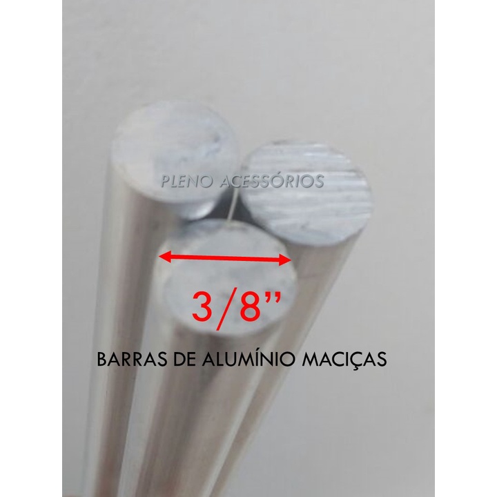 Barra maciça de aluminio para churrasqueira apoio de grelha e espetos
