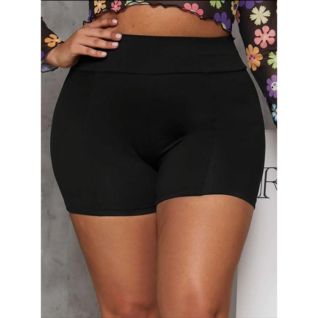 Shorts Curto Legging Plus Size (G1 G2 G3) Fitness Suplex Academia Cintura  Alta Feminino , Promoção.