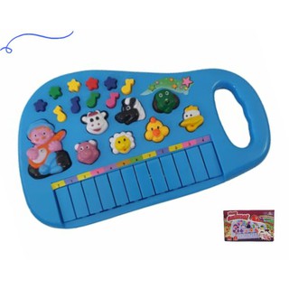 Teclado Piano Infantil Som Animais Da Fazenda Brinquedo vermelho