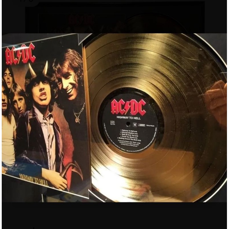 AC/DC Quadro LP Disco de ouro - Escorrega o Preço