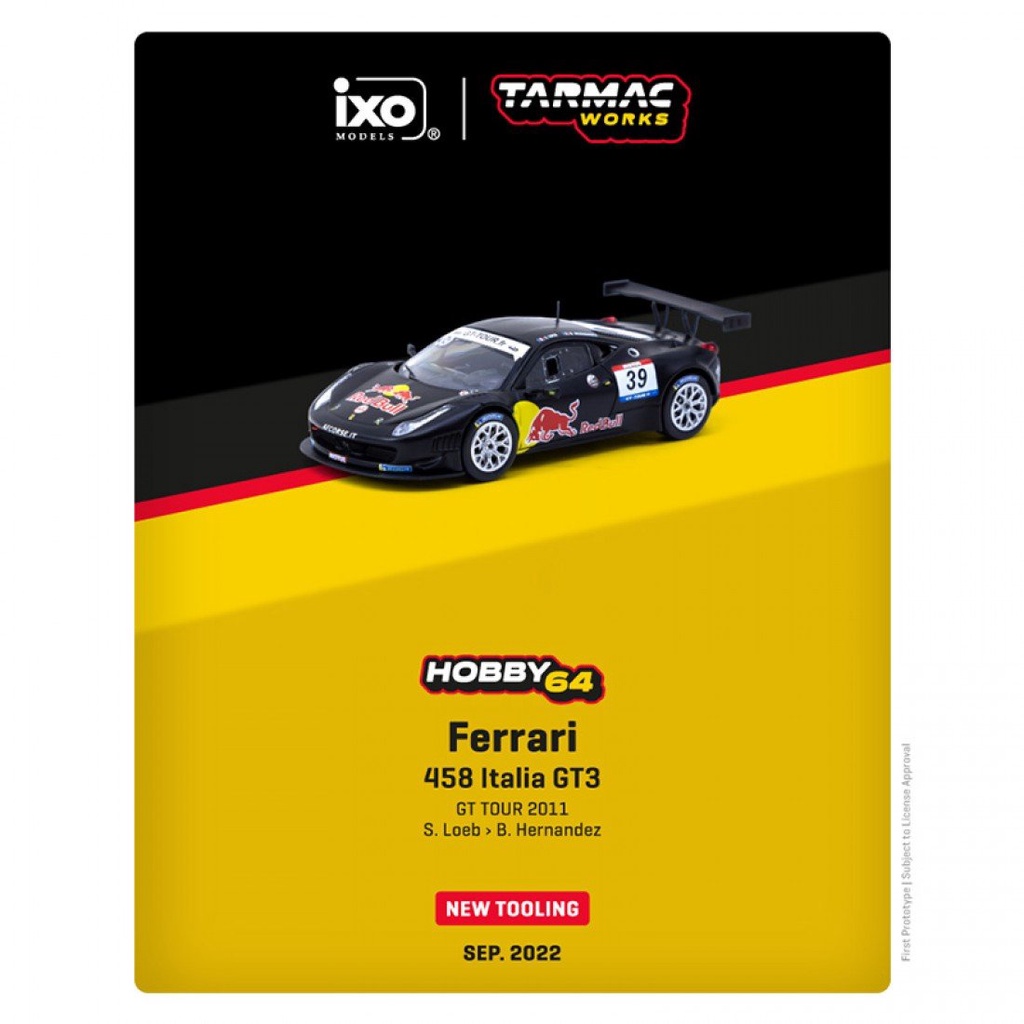 Tarmac Works T64-073-11GTT39 1/64 FERRARI 458 ITALIA GT3 REDBULL