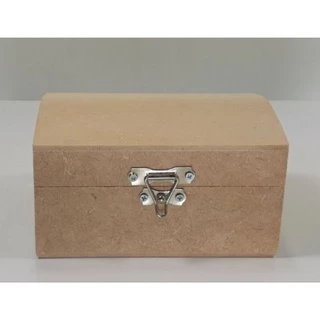 Kit C/2 Mini Baú em MDF Cru Decoração Lembrancinha