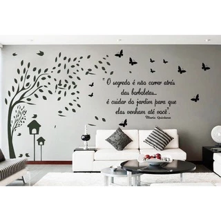 Adesivo Decorativo De Parede Arvore Galhos Com Frase