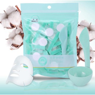 Kit 3 - Conjunto 20 Peças Máscara de compressão + 1Pincel + 1 tigela