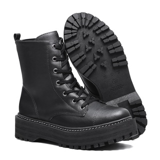 Coturno Bota Botinha Feminina Blogueira Plataforma Militar Promoção Falcucci