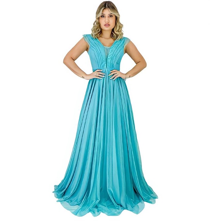 Vestido para madrinha de deals casamento na cor azul tiffany