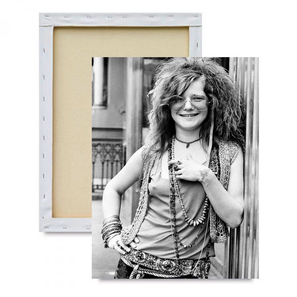 Poster Su Tela Janis Joplin 30x45 Cm - Decorazione Musicale Per Camera Da Letto, Soggiorno, Ufficio, Senza Cornice