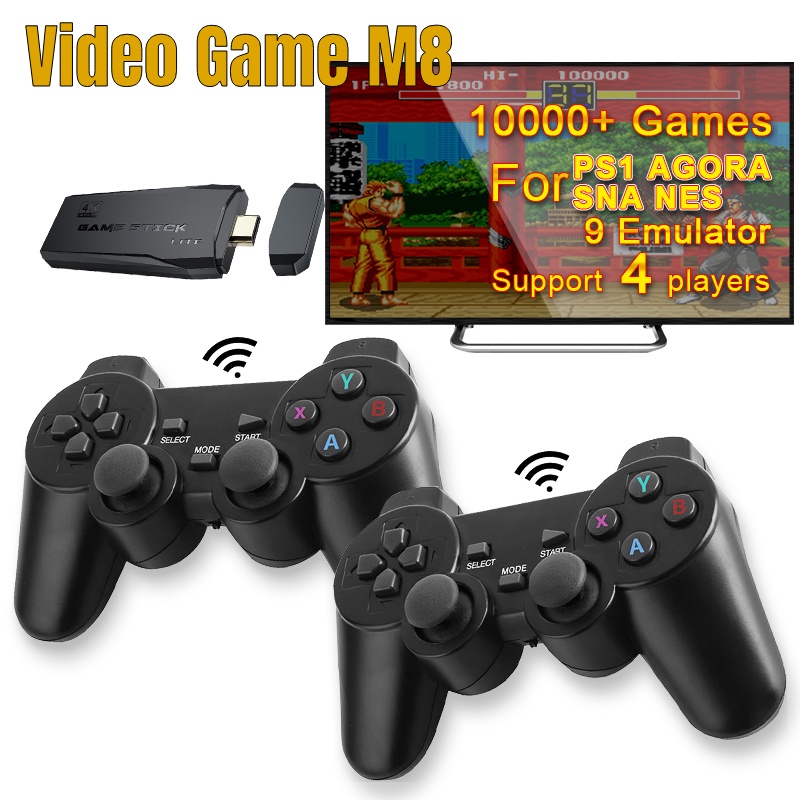 Novo Game Stick 4k + Controle Ps5 Ampown U10 + 10.000 Jogos