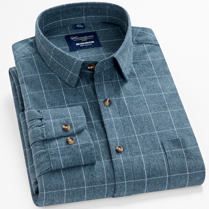 Camisa De Flanela VENZULIA Masculina - Xadrez Clássico Manga Longa