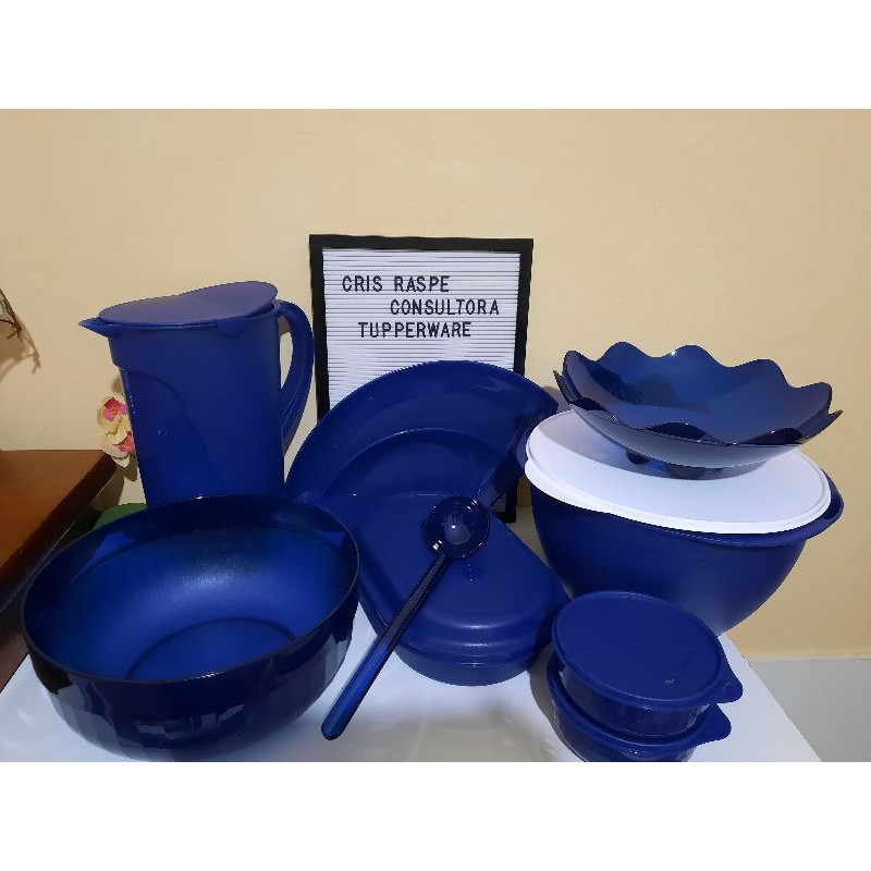 kit Luxo 10 Pecas Azul Tupperware | Shopee Brasil