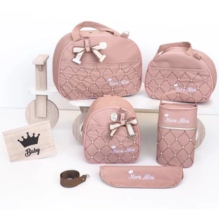 Bolsa Maternidade Personalizada Pérola 5 Peças Térmica