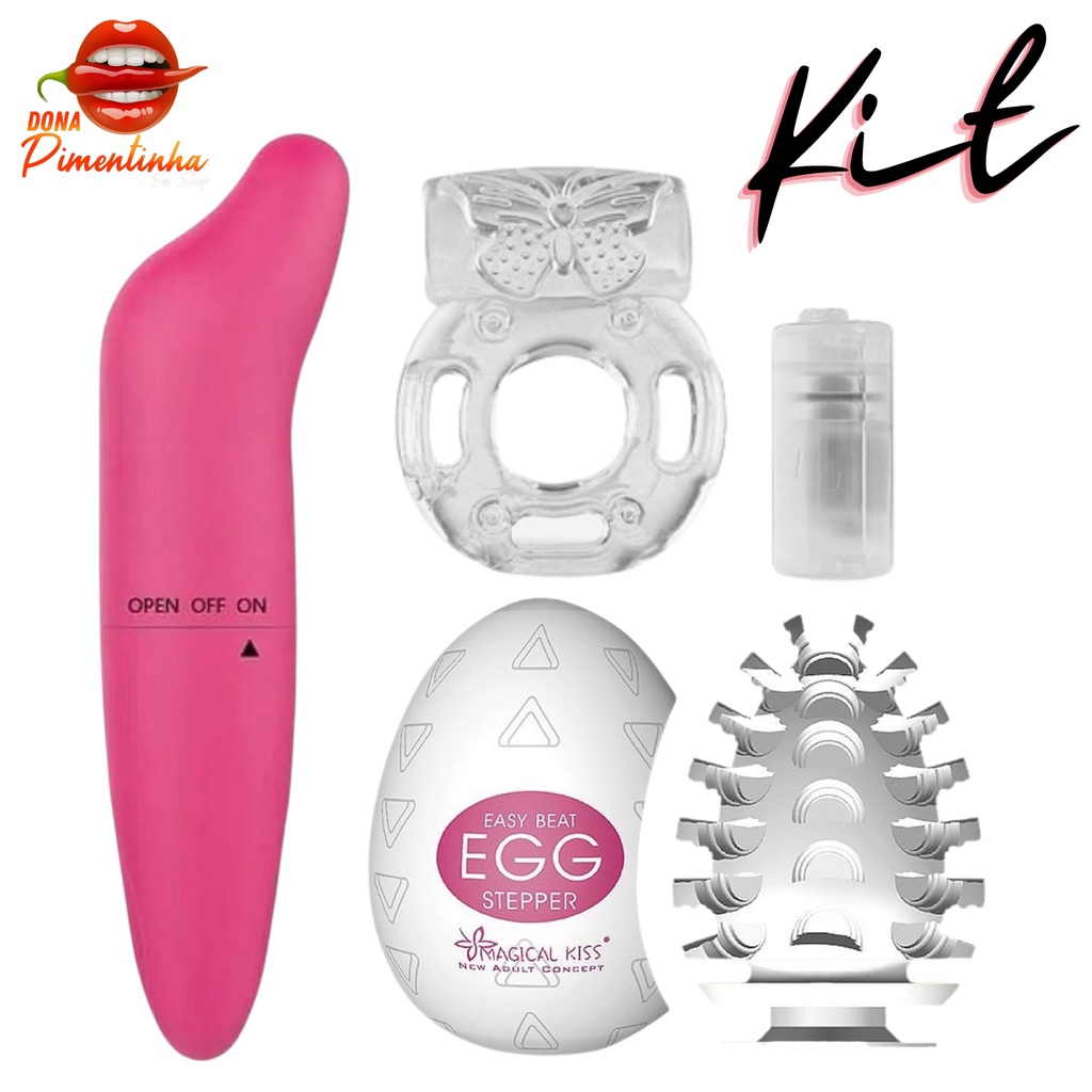 Kit Vibrador Golfinho Anel Peniano Com Vibro Egg Ovo Masturbador Sex Shop Shopee Brasil