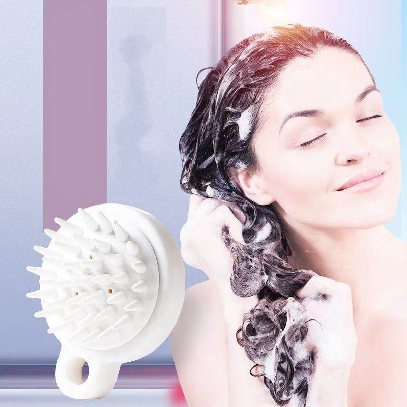 Escova de cabelo com listras de coração, aderência de nylon macio,  antiestática, escova de massagem para o couro cabeludo, almofada de ar para  homens e mulheres, cabelos cacheados secos e molhados