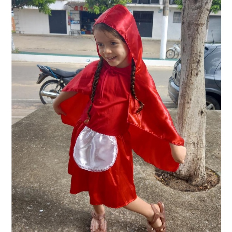 Roupa do best sale chapeuzinho vermelho infantil