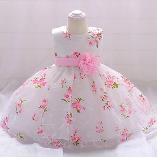 Vestido De Princesa Para Menina Bebê Recém-Nascida Festa De Primeiro Aniversário E Noiva
