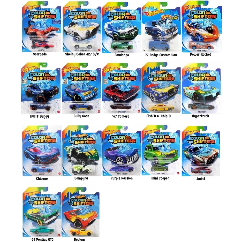 Carrinho hot wheels que muda cor na agua color change