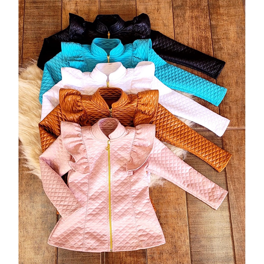 Casaco Infantil Menina Matelasse Jaqueta Blusa De Frio Luxo