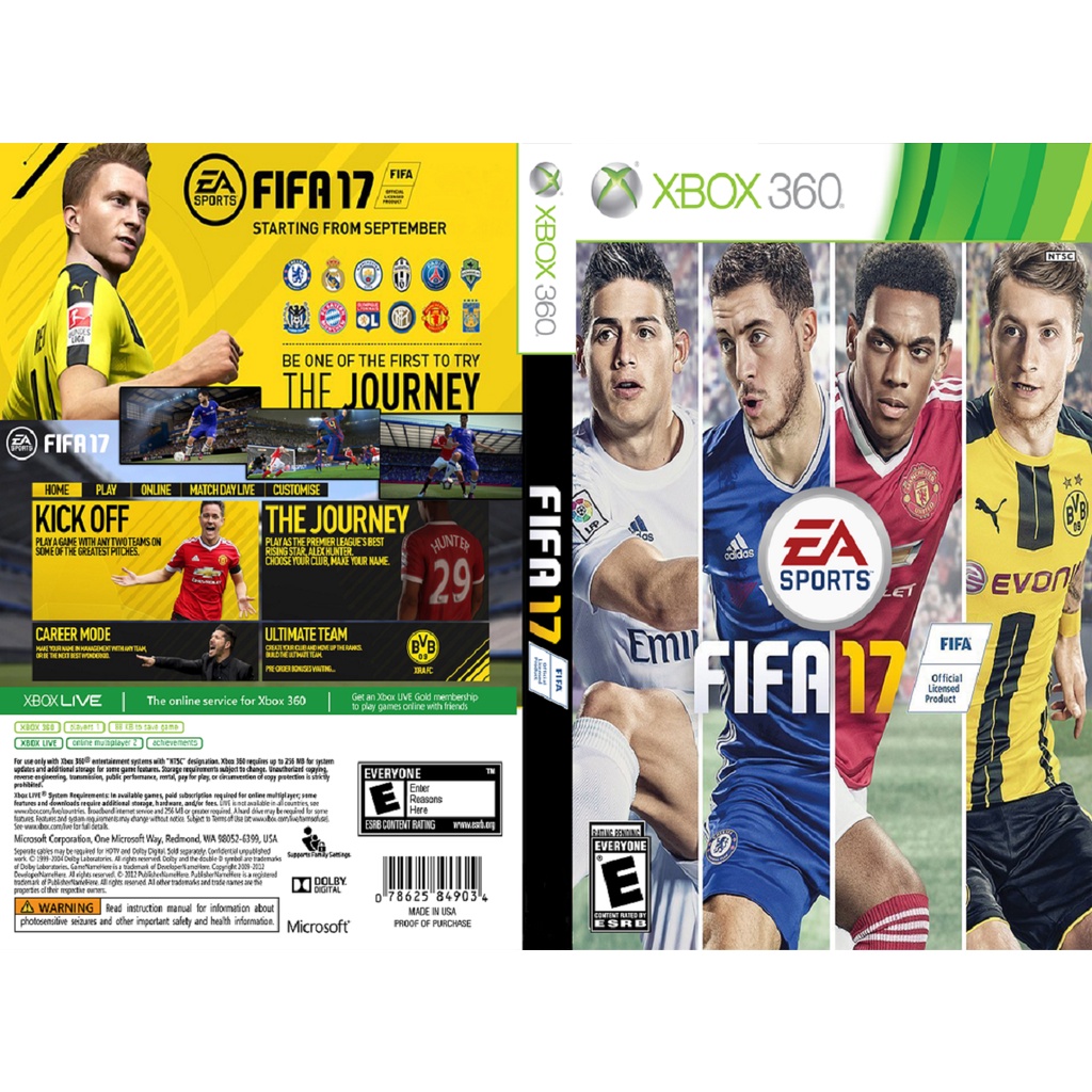 Conjunto de recursos do FIFA 17 para Xbox 360 e PlayStation 3