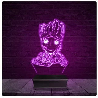 Luminária e Abajur Acrílico Led - baby groot 01