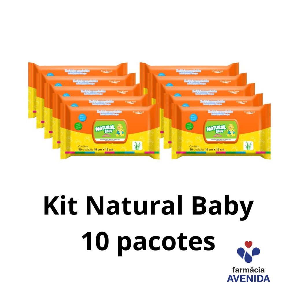 LENÇO UMEDECIDO NATURAL BABY 100 UNIDADES