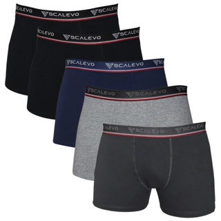 Kit 5 Cuecas Plus Size Box Boxer Lisa Algodão Cotton