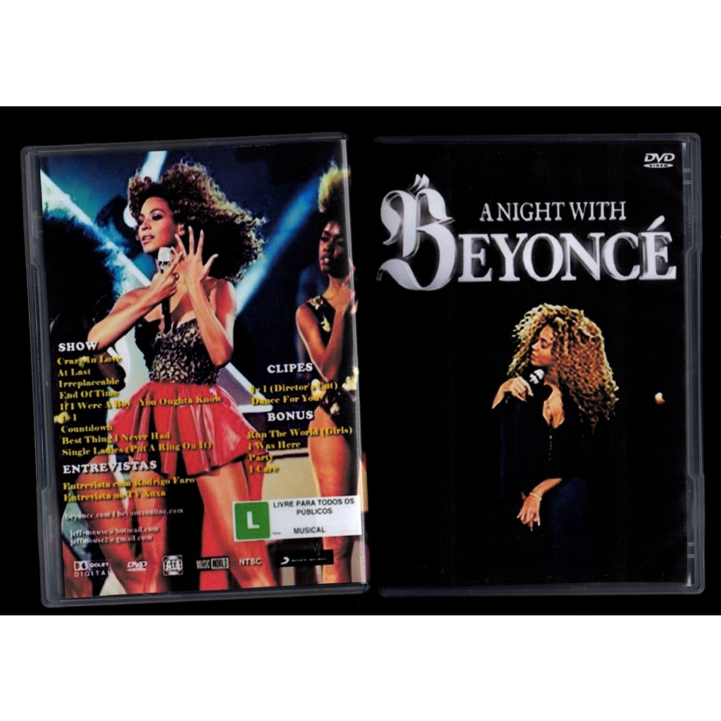 DVD BEYONCÉ - A NIGHT WITH BEYONCÉ | Shopee Brasil