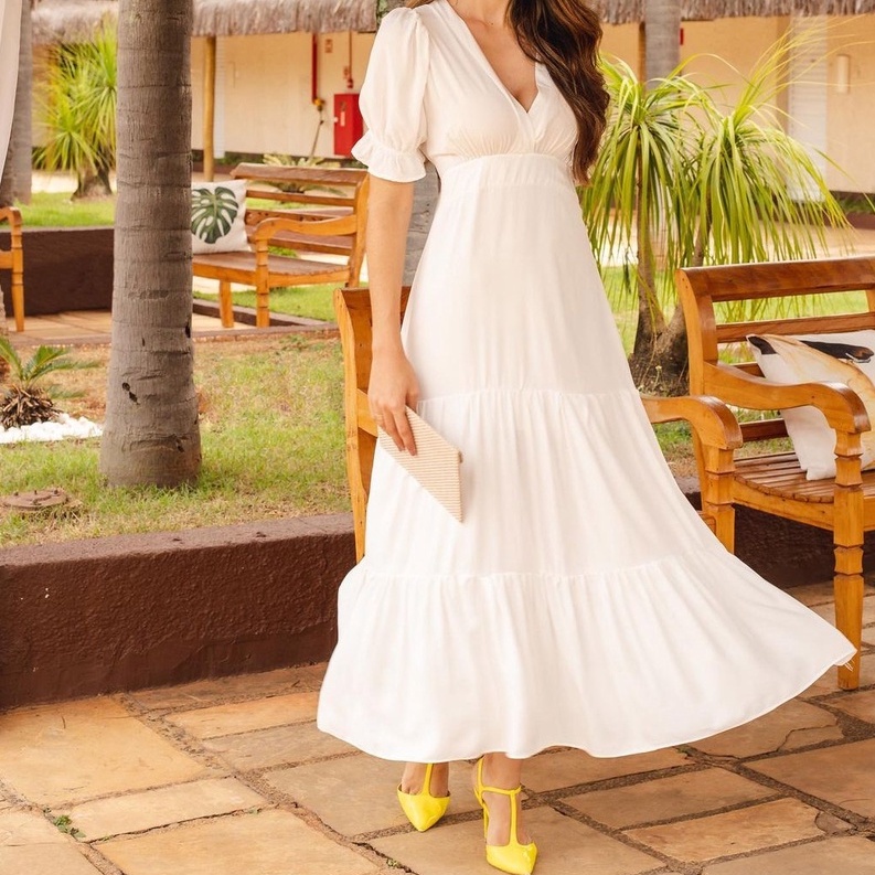 Vestido hot sale praia branco