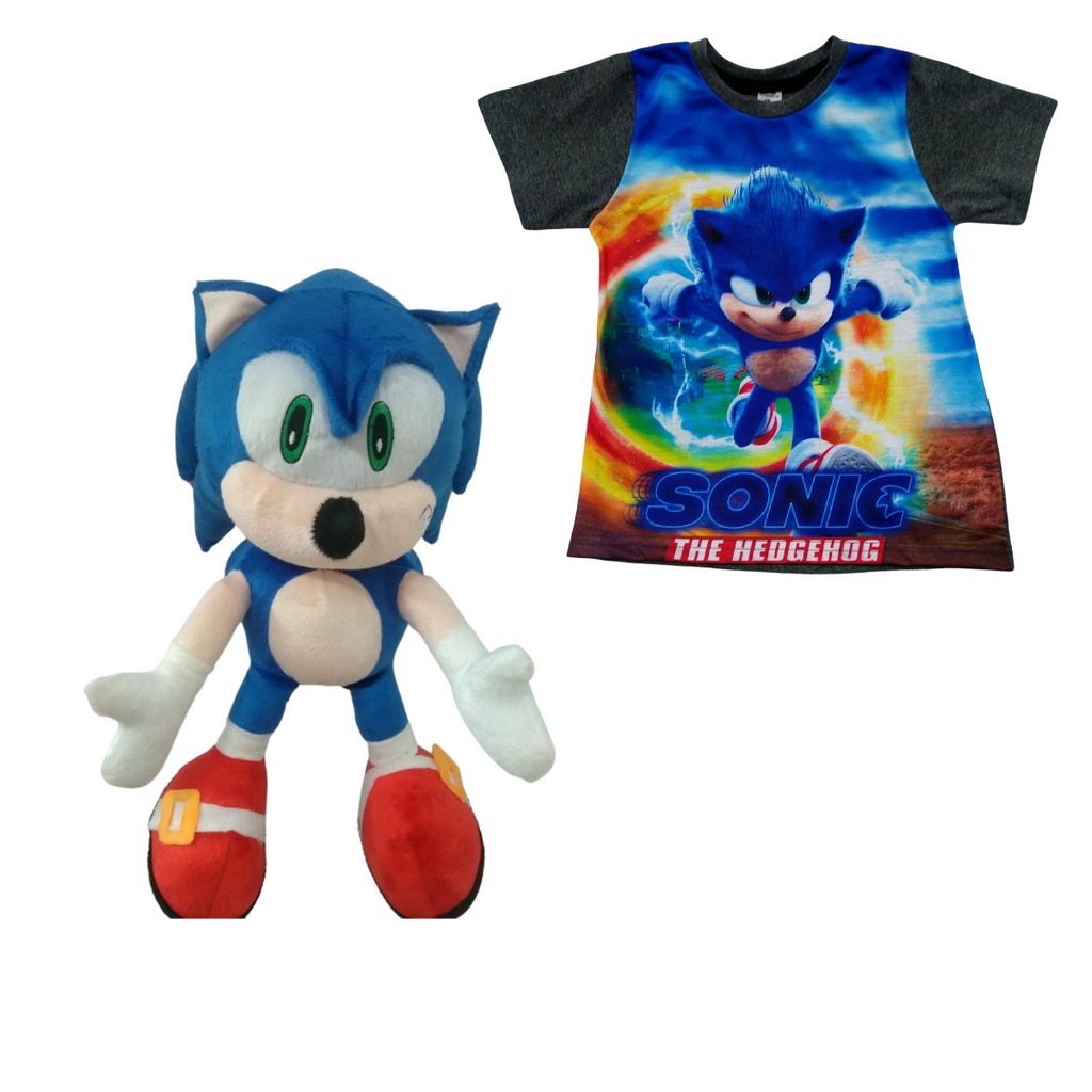 Kit 2 Pelúcias Boneco Sonic Tails 50cm Fofo Macio Decoração