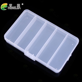 [HENGJIA 5 Grade Caixa Visível Transparente Tamanho De Isca Plástica Para De Pesca Armazenagem