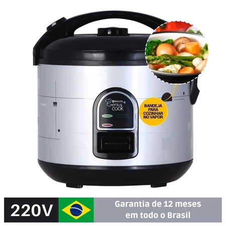 Panela elétrica de arroz 5 xícaras 1l - com legumeira - multifuncional - in brasil - 220V
