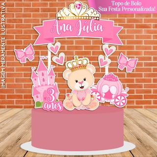 decorando bolo no tema ursinha princesa# ficou lindo 