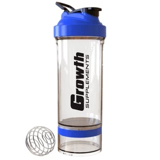 Coqueteleira Tritan Premium - (3 Compartimentos) - (Transparente e Azul) - (700ml) - Growth Supplements (Acompanha Mix Ball)
