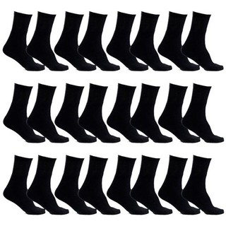 Meias Preta Kit C/ 12 Pares Cano Longo unissex tamanho 38 - 42