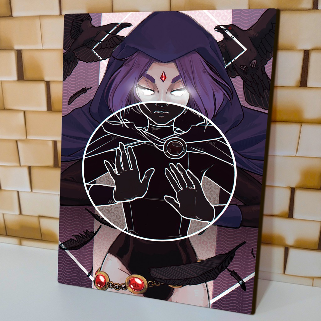 Quadro Decorativo Ravena Titans Dc Comics Impressão à Laser MDF Grosso 28x20