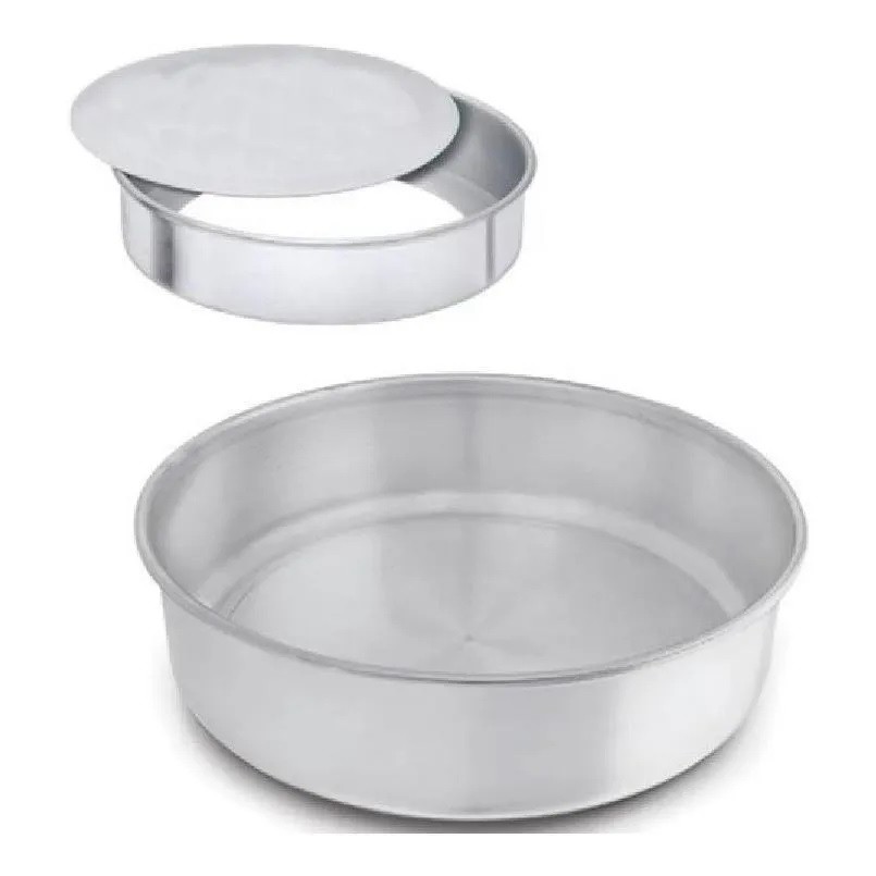 Forma De Bolo Redonda Com Fundo Falso 24cm Altura 2000ml | Shopee Brasil