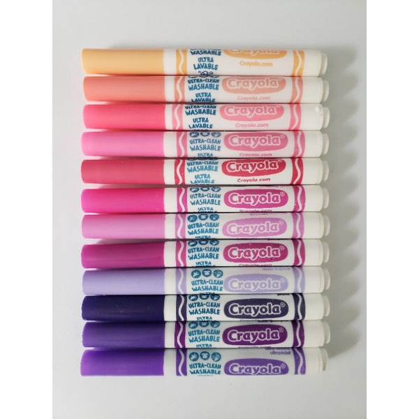 Caneta Marcadora - Crayola Broad Line Markers - Tons de Rosa e Roxo ...