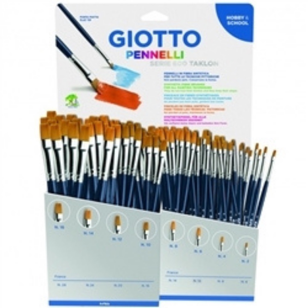 Kit Pincel Taklon Chato Série 600 - 8 Pinceis - Giotto | Brasil