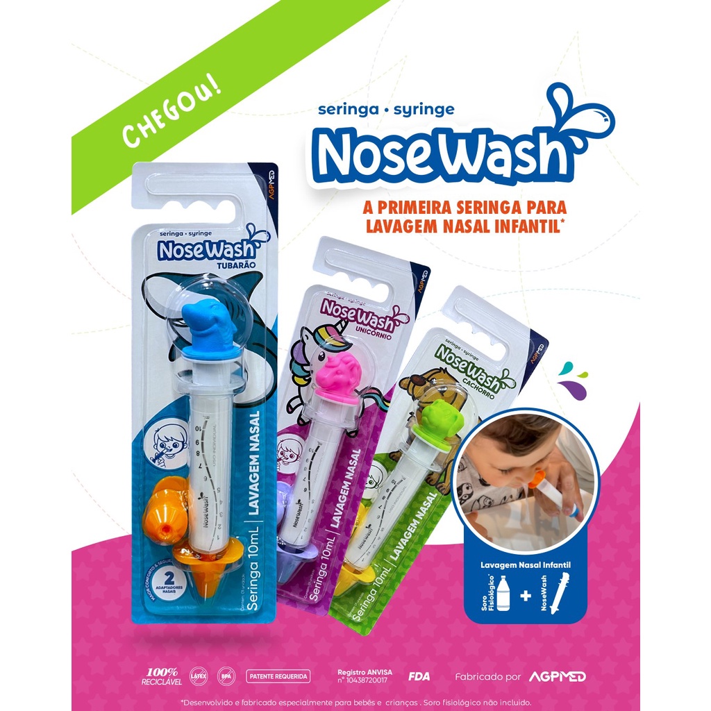 Lavagem Nasal Higienizador Nasal Bebe E Criança Nosewash