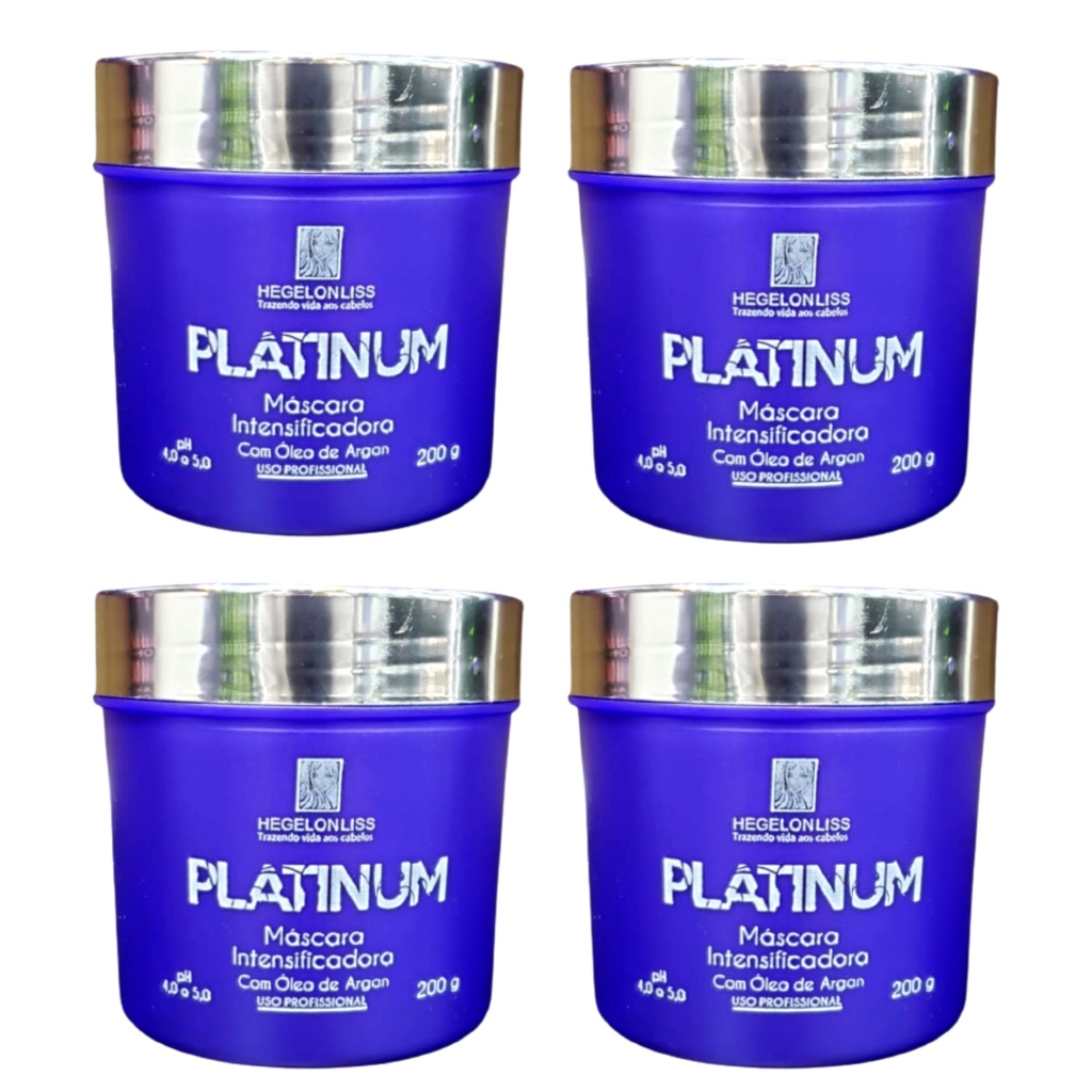 Kit 4 Máscara Tonalizante Pigmentante Cabelo Colorido Loiro Platinado ...