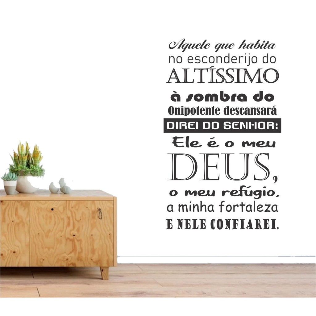 ADESIVO DECORATIVO SALMO 91 - Dexcolado