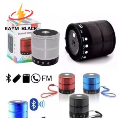 Caixa de Som 887 Mini Caixinha Bluetooth Portatil Usb Sd Fm Bateria Recarregavel Amplificada