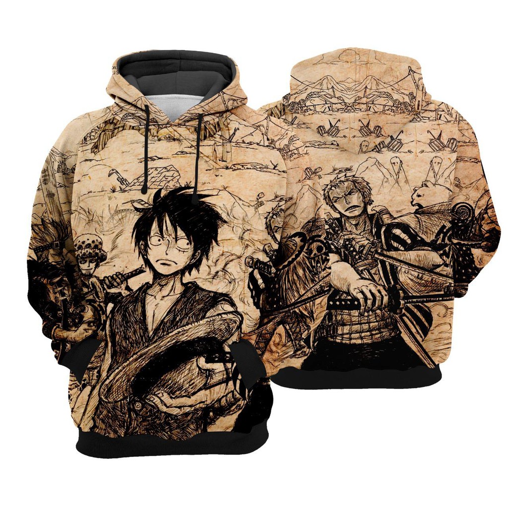 Blusa De Frio Moletom Unissex One Piece Luffy Full 3d,,.