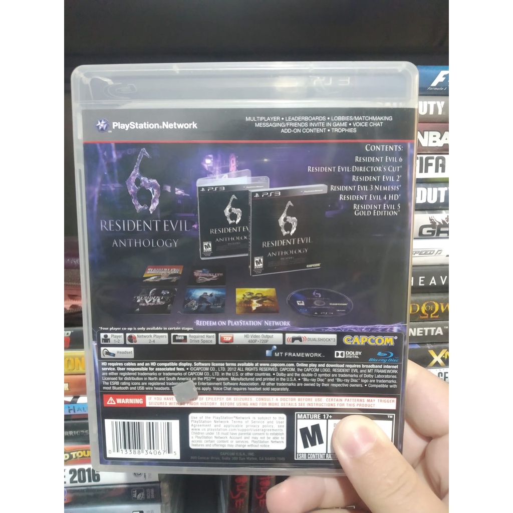 Jogo Resident Evil 6 Anthology Ps3 - Mídia Física Original Jogo Resident Evil 6 Anthology Ps3 - Mídia Física Original