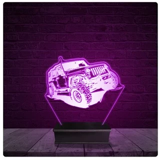Luminária e Abajur Acrílico Led - Jeep Trilha Carro 10