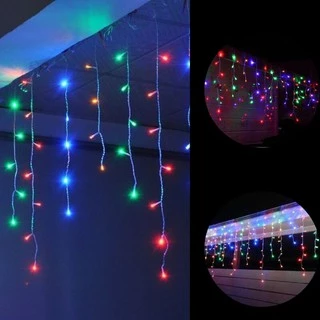 Pisca Cascata 150 Leds 3m 110v RGB Colorido Cores Natal