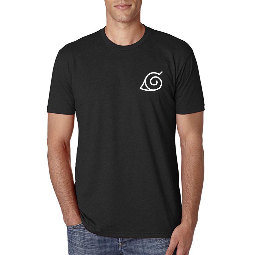 Camiseta Algodão Simbolo Aldeia da Folha Naruto Cor:Branco;Tamanho