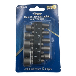 Jogo de Soquete Sextavado Para Parafusadeira de 4mm a 13mm