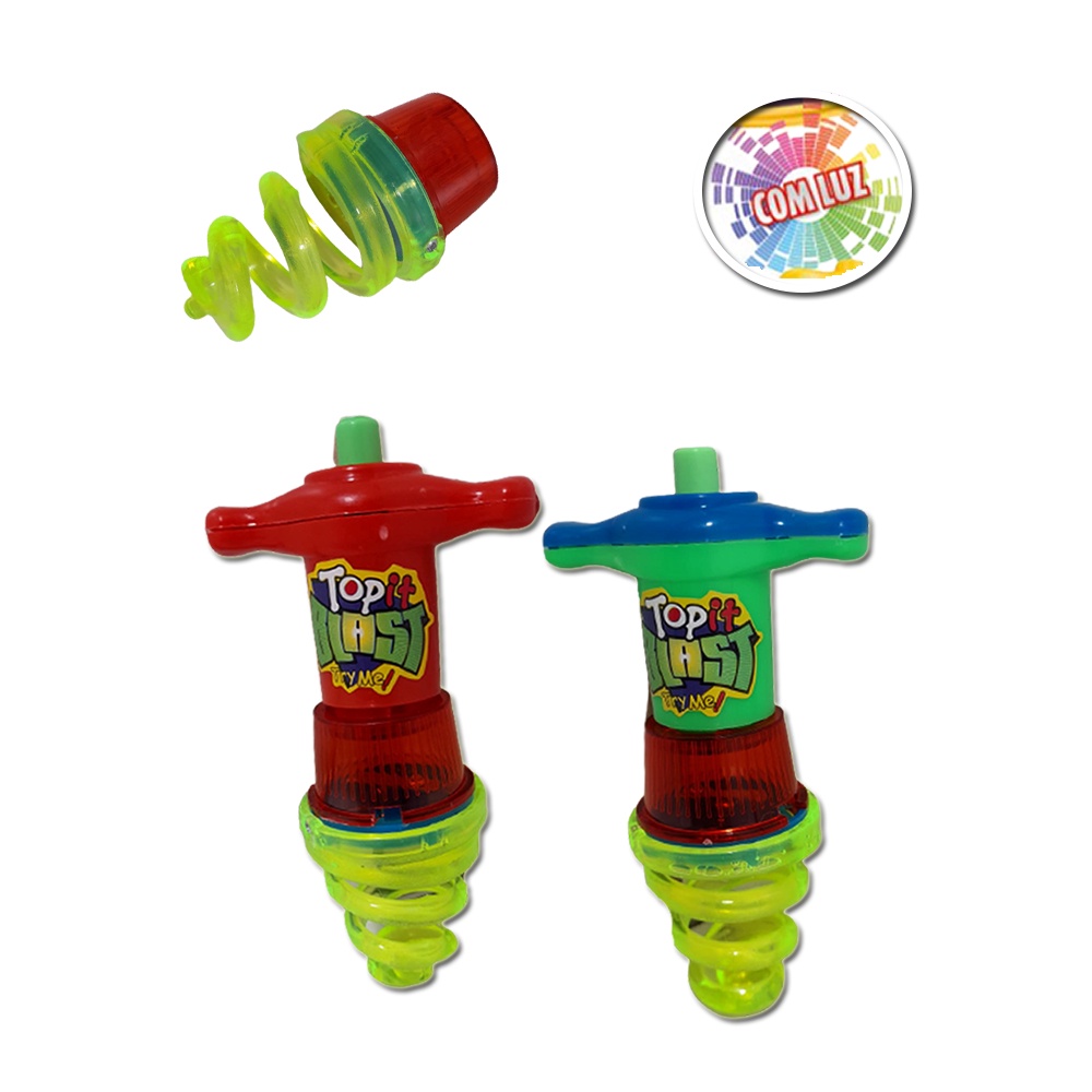 Pião Plástico Brinde 20 Unidades Brinquedos Tropical Multiloja
