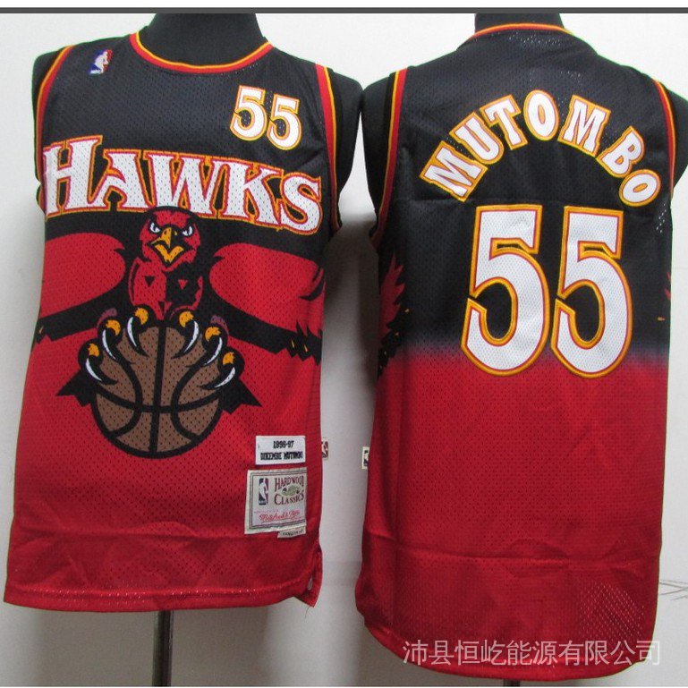 Nba Jersey Atlanta Hawks No . 55 Mutombo Colete Esportivo Vermelho The New YpyF